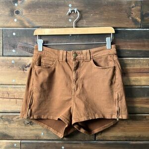 American Apparel Rust Highrise Jean Shorts
